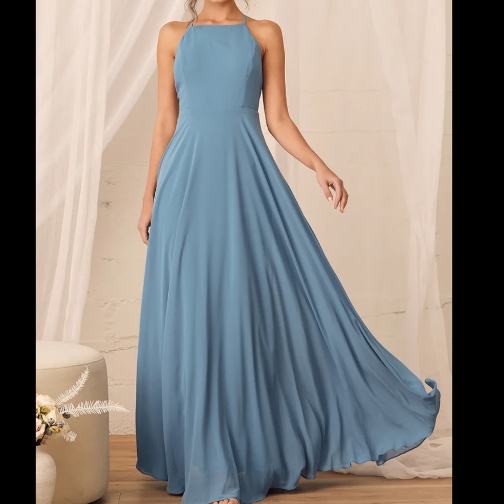 Slate blue lulus dress
